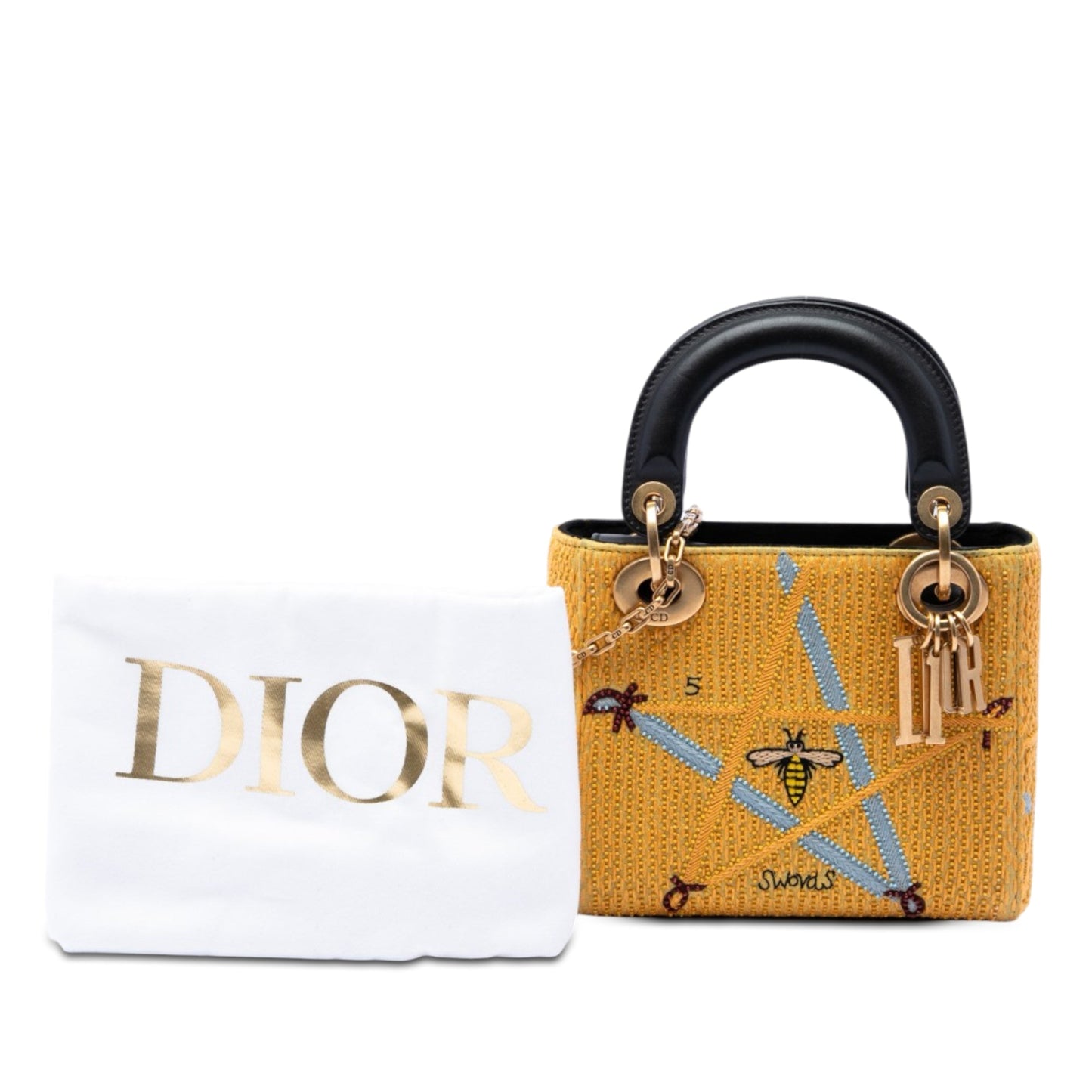 Dior Mini Embroidered Canvas Swords Lady Dior