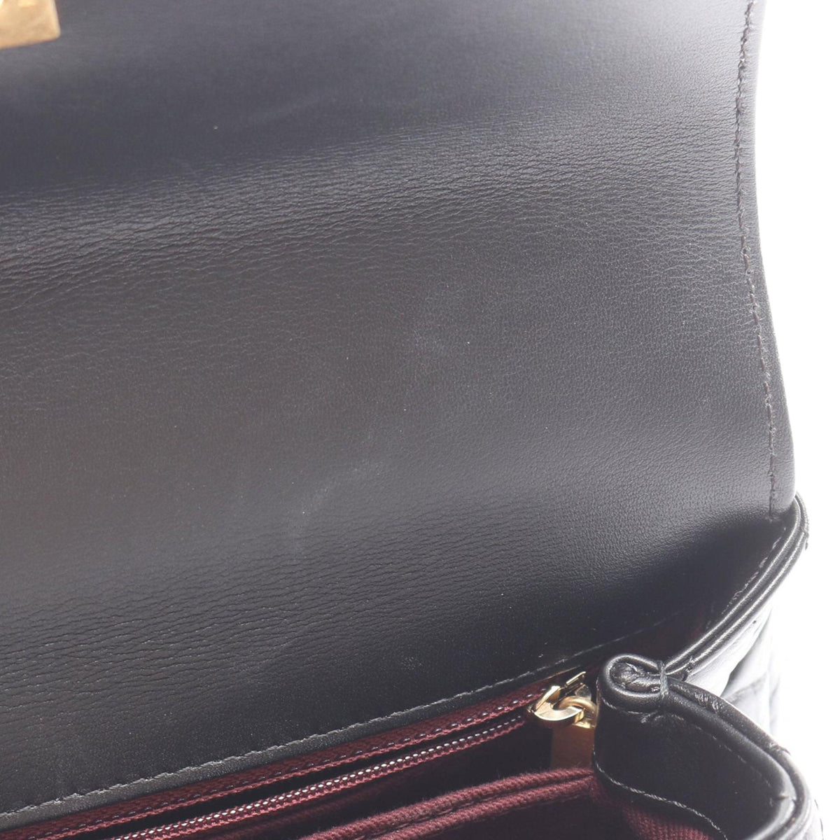 Chanel Small Chevron Aged Calfskin Coco Top Handle Bag