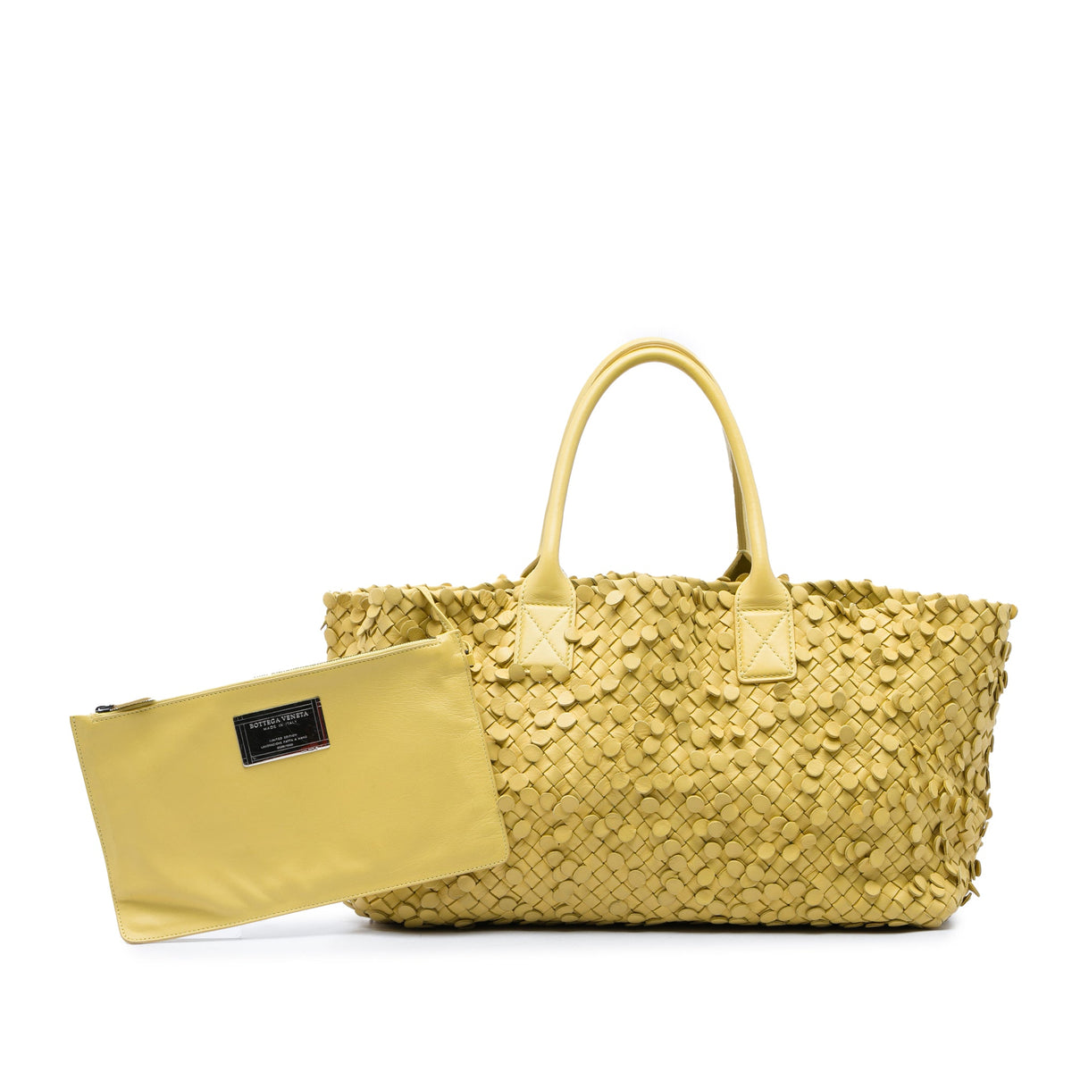 Bottega Veneta Medium Nappa Intrecciato Poussin Paillettes Cabat Tote
