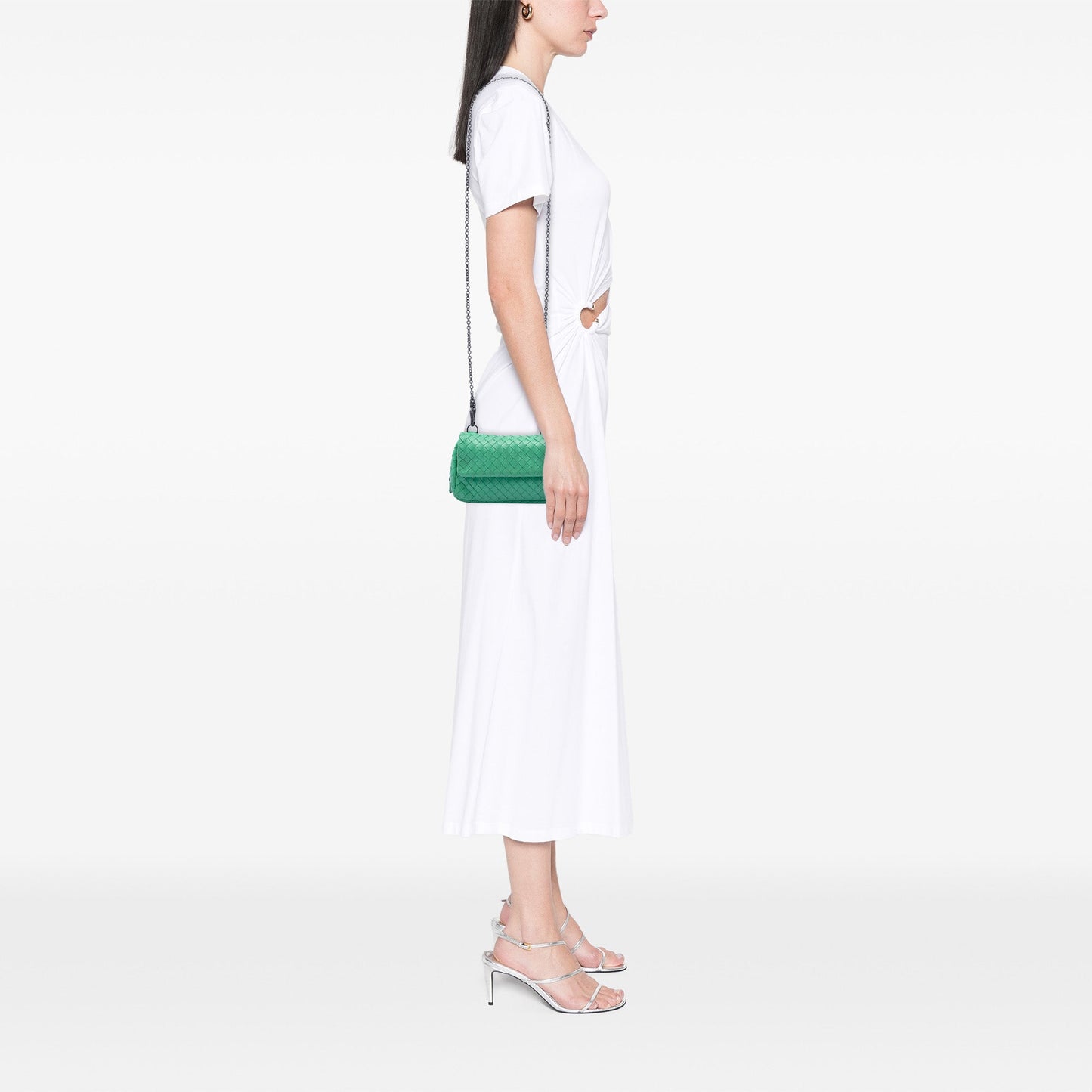Bottega Veneta Mini Nappa Intrecciato Expandable Chain Flap Crossbody