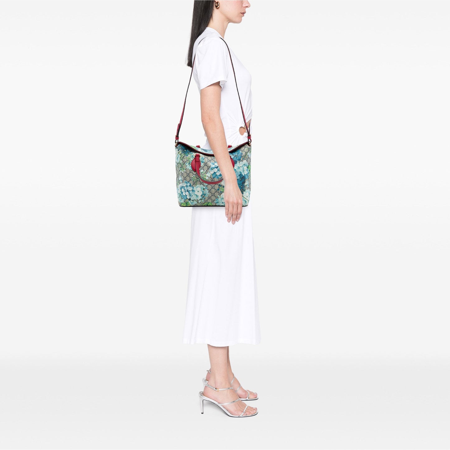Gucci GG Supreme Blooms Linea A Fold Over Tote