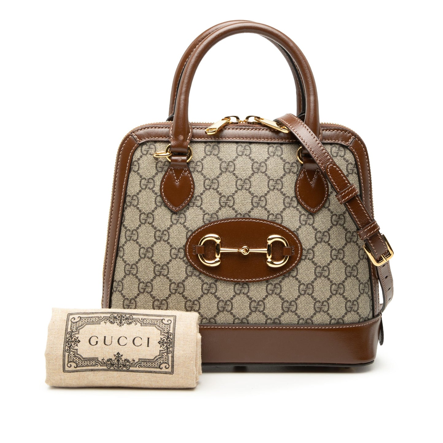 Gucci Small GG Supreme Horsebit 1955 Satchel