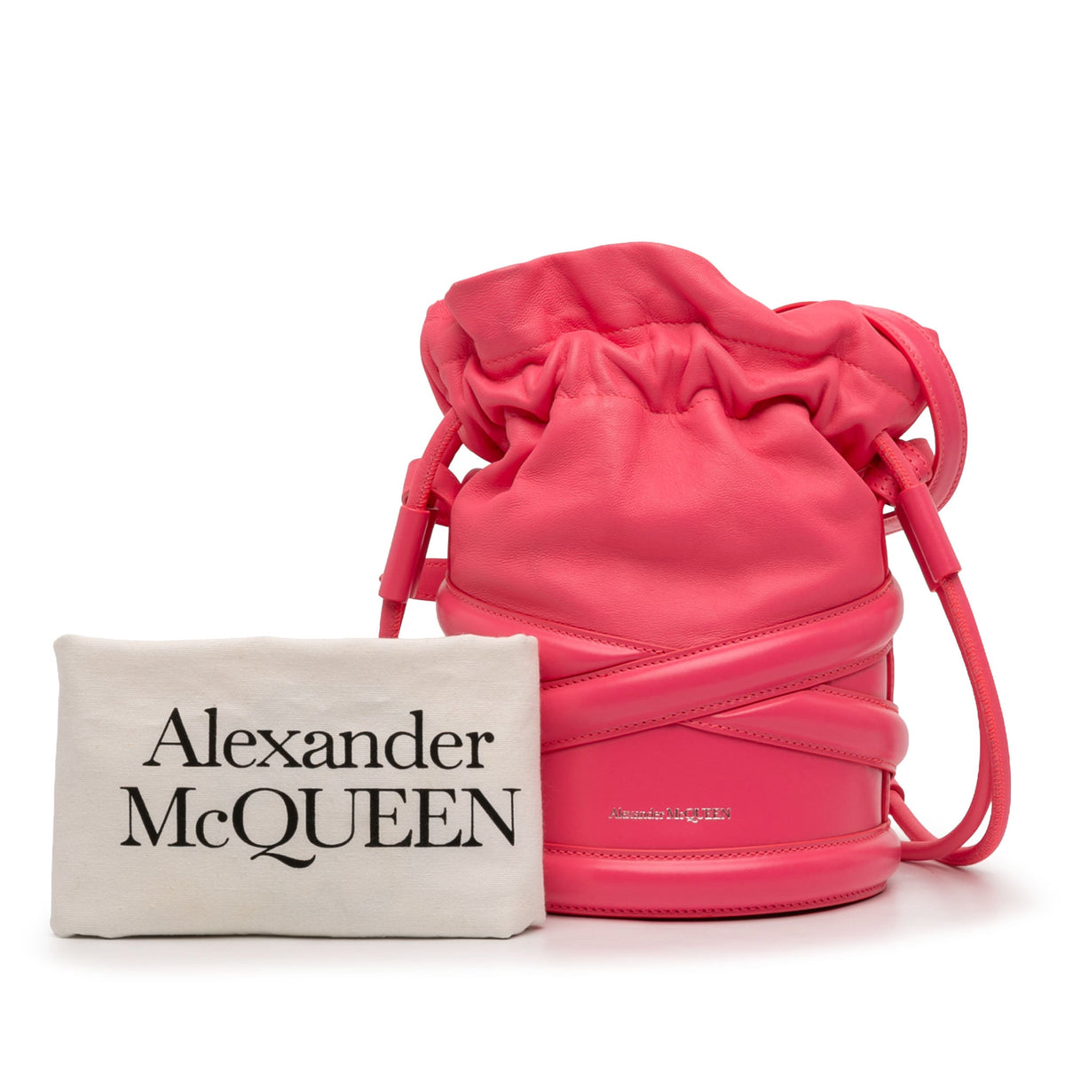 Alexander McQueen Calfskin The Soft Curve Bucket Bag