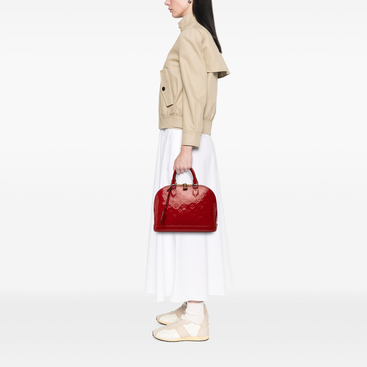 Louis Vuitton Monogram Vernis Alma PM — Red