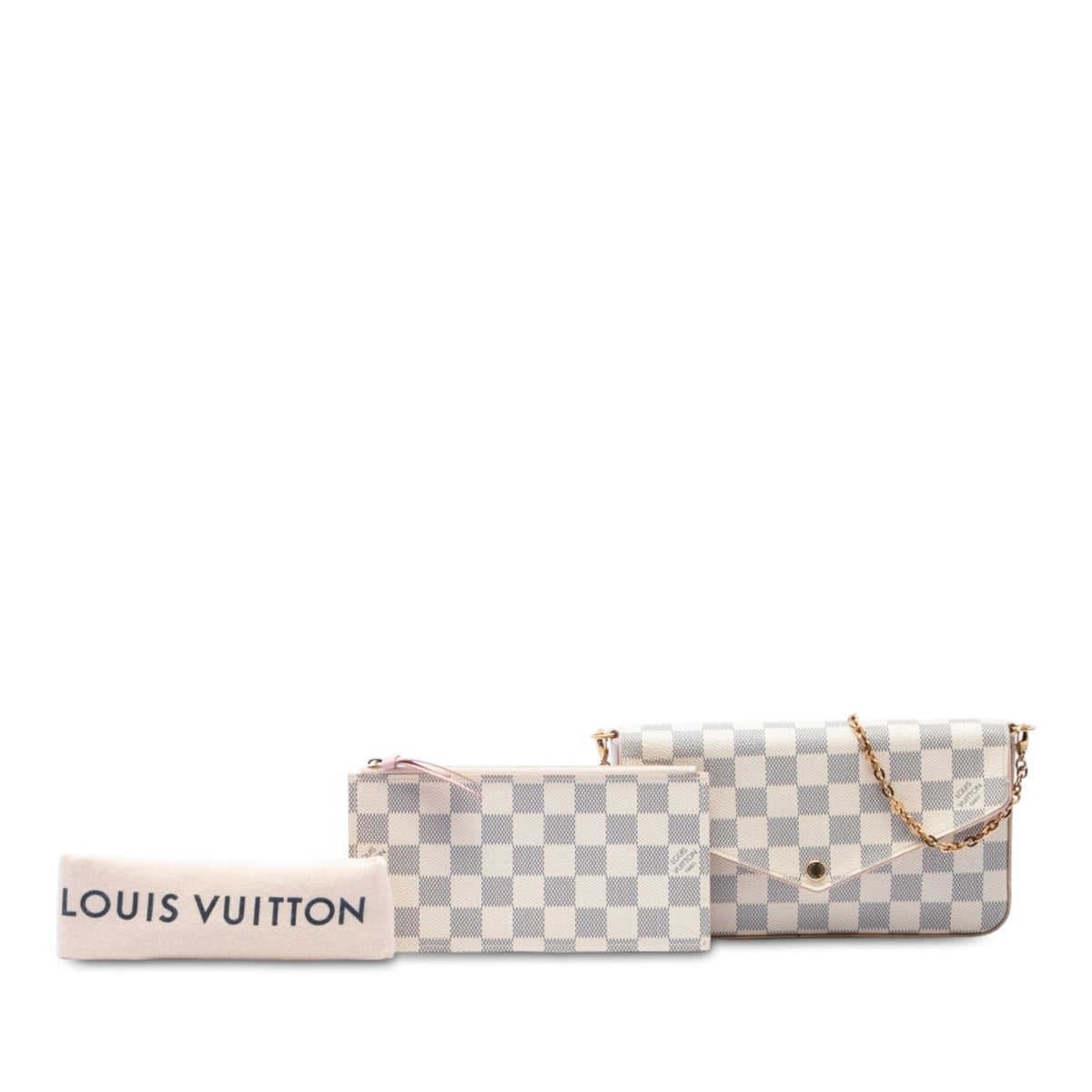 Louis Vuitton Damier Azur Pochette Felicie — White