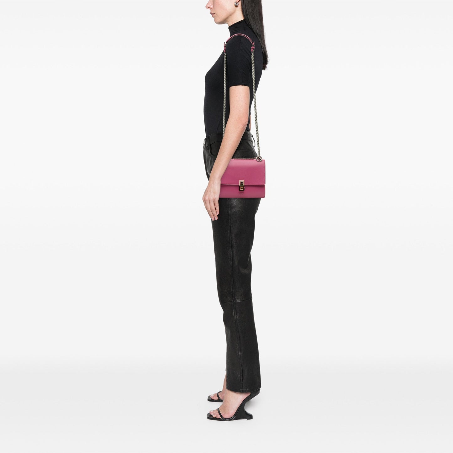 Fendi Small Leather Kan I Crossbody