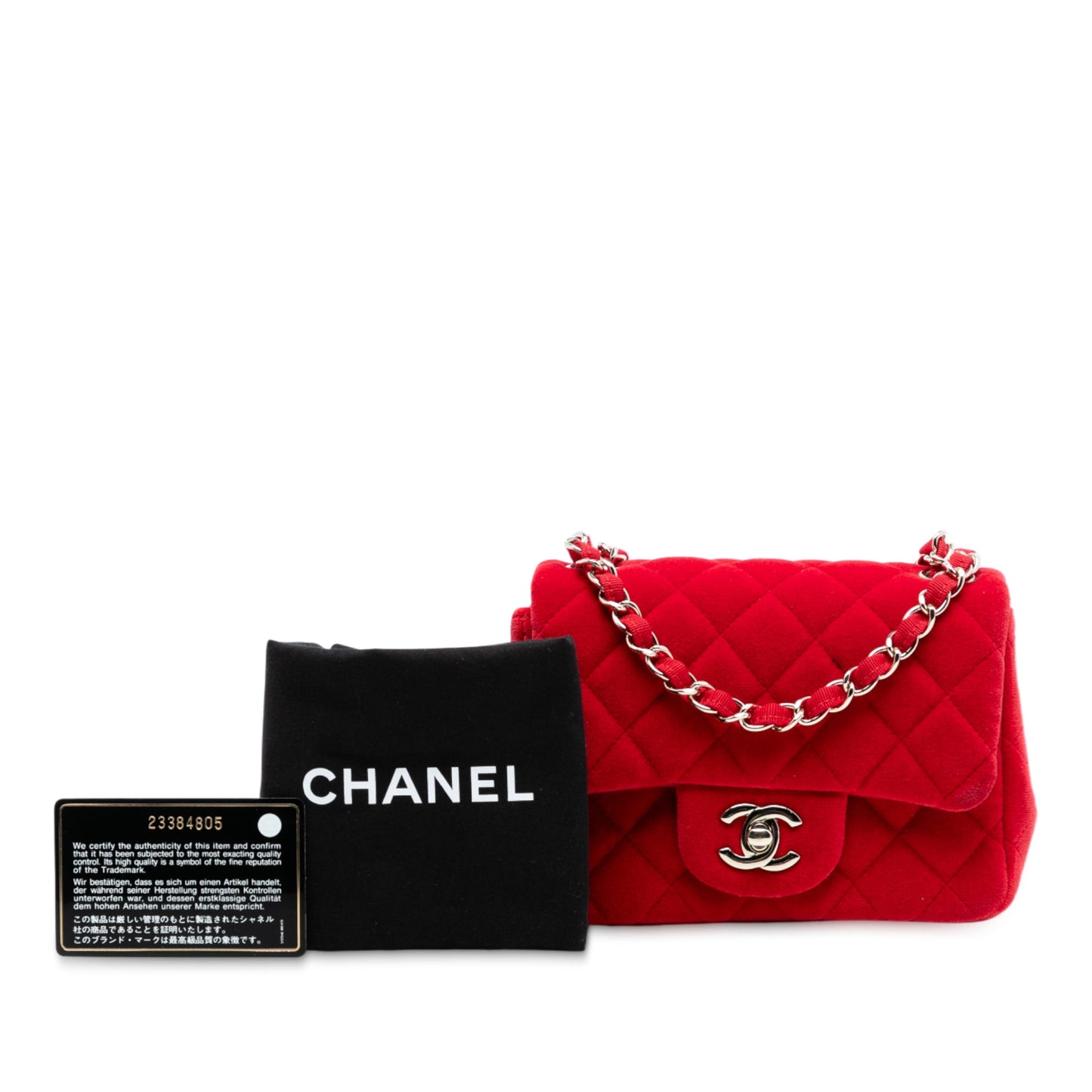 Chanel Mini Square Classic Velvet Single Flap