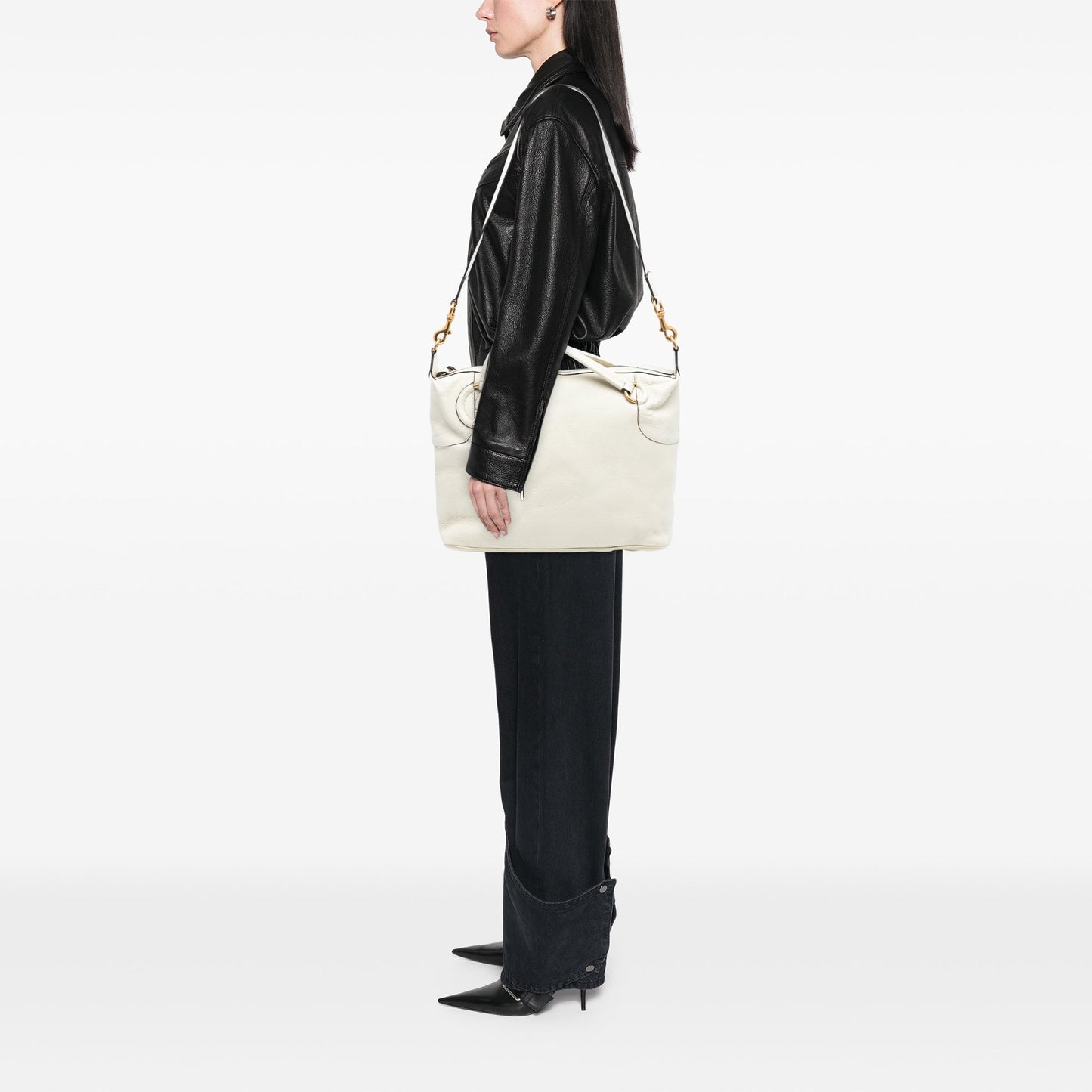 Gucci Leather Twill Satchel