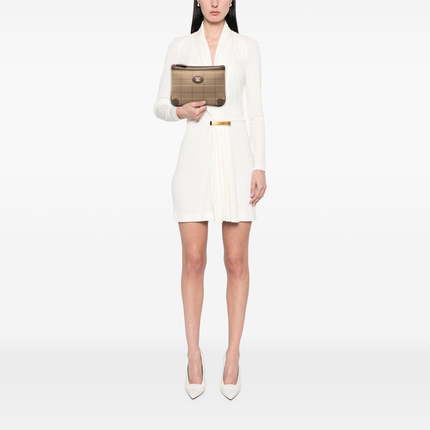 Burberry Vintage Check Canvas Clutch