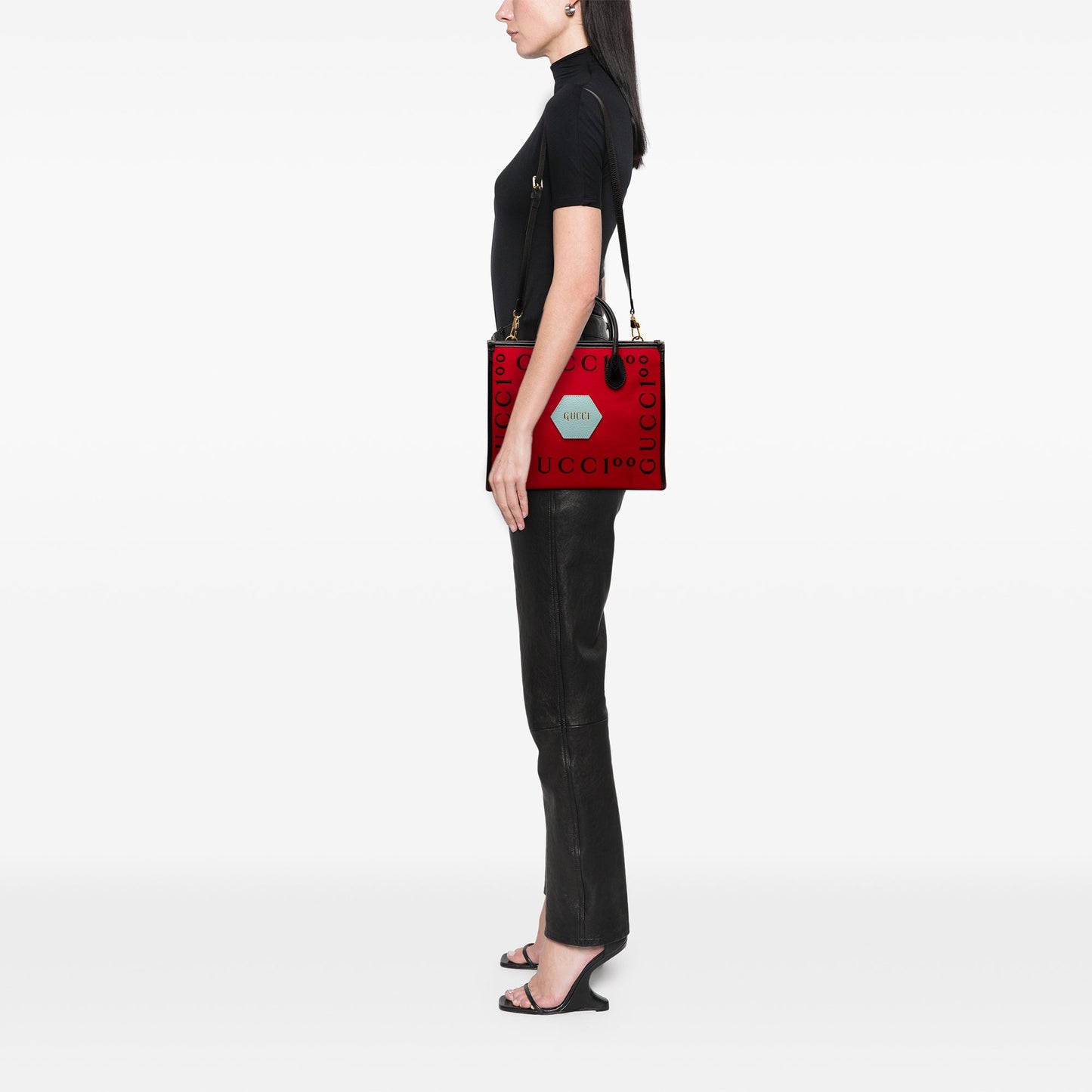 Gucci Felt 100 Centennial Satchel