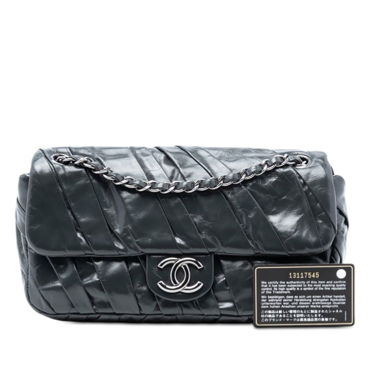 Chanel Medium Glazed Calfskin Twisted Flap