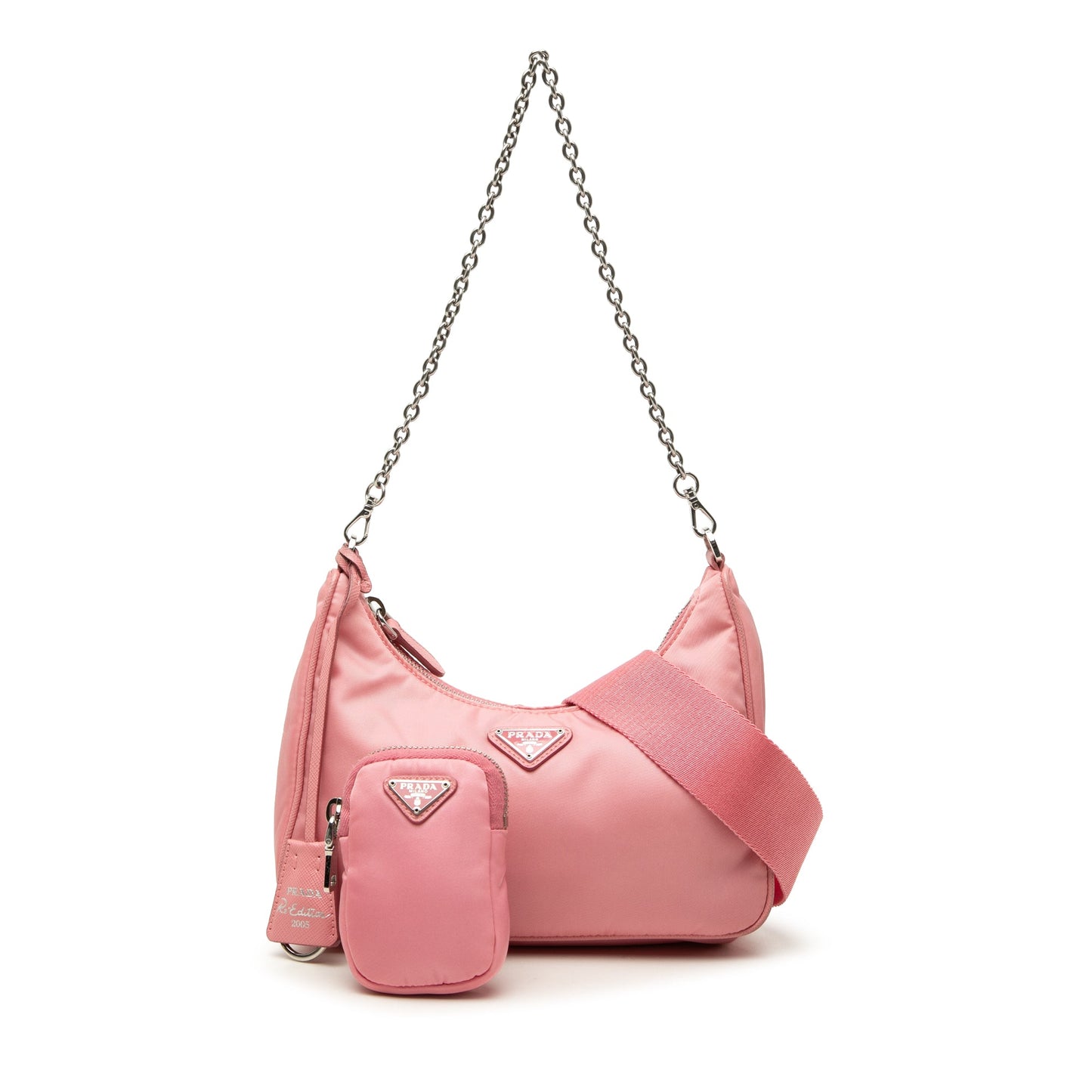 Prada Saffiano Trimmed Tessuto Re Edition 2005 Satchel