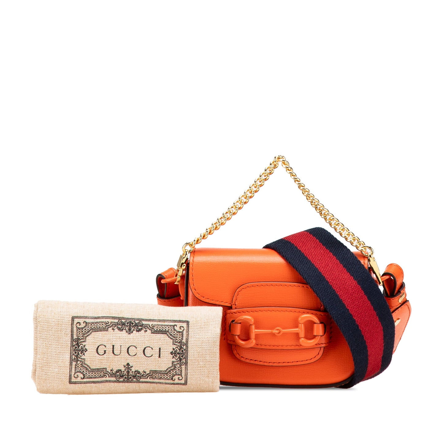 Gucci Mini Leather Horsebit 1955 Web Satchel