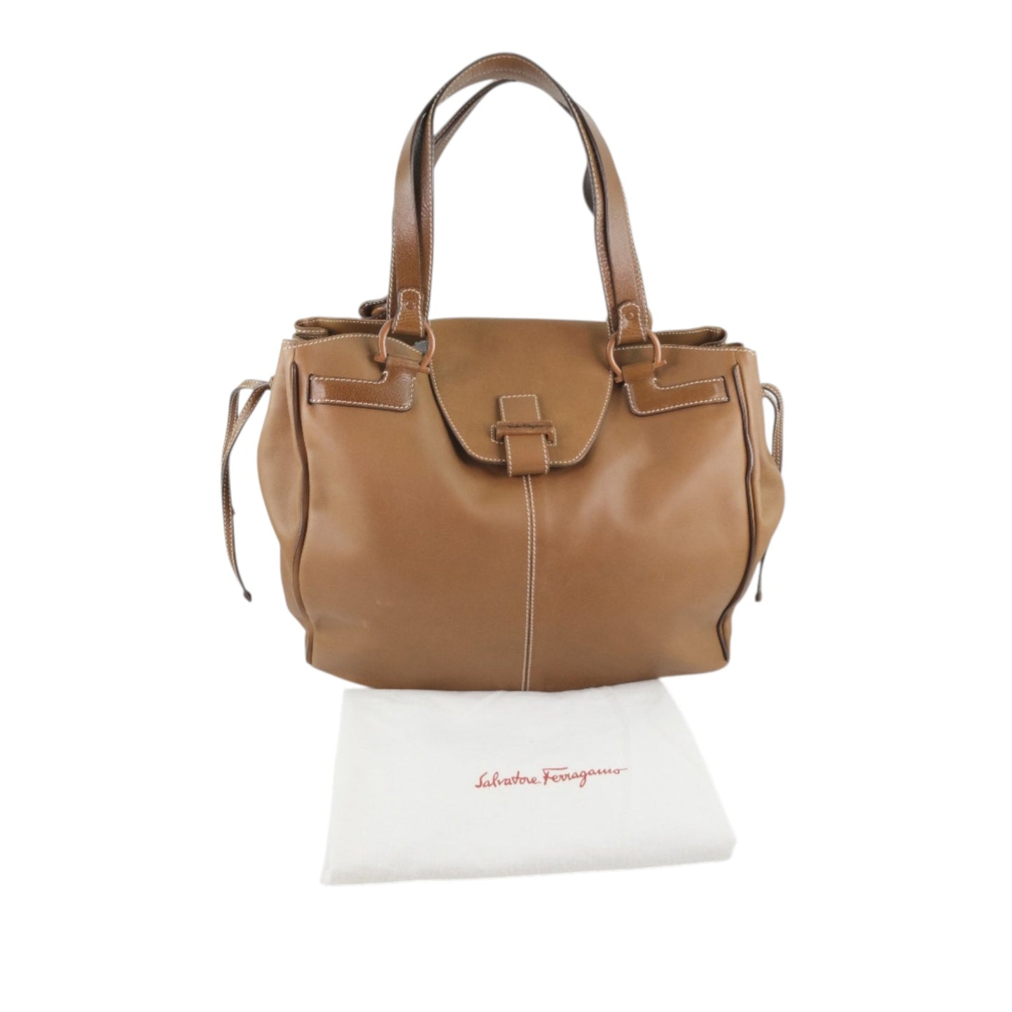 Ferragamo Leather Gancini Tote