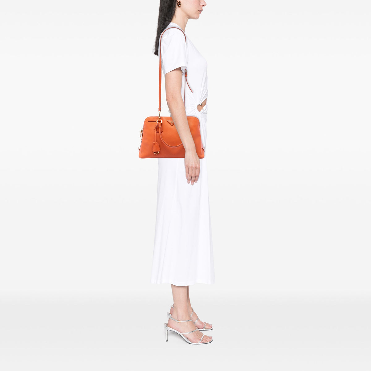 Prada Medium Saffiano Lux Promenade Satchel