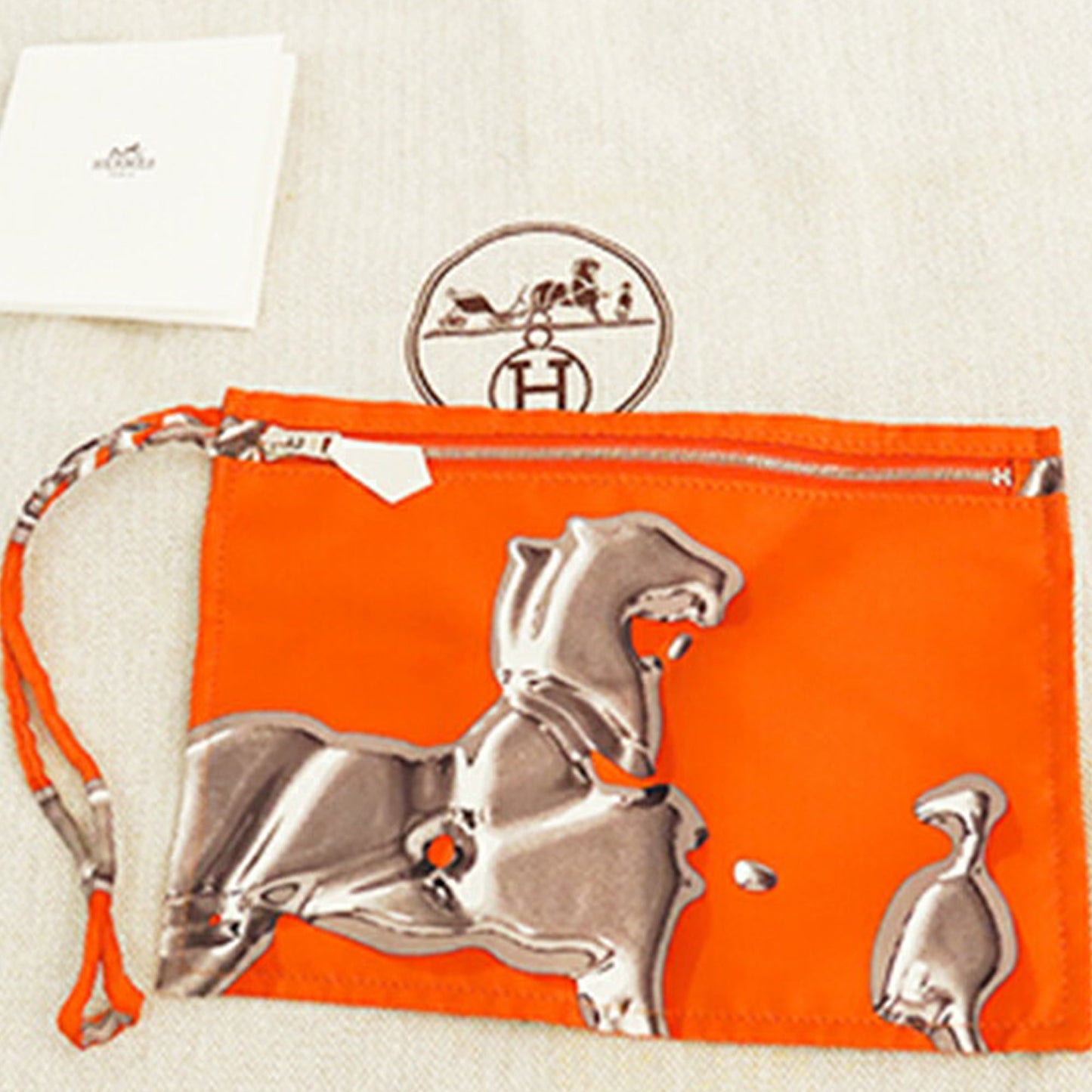 Hermès Silk and Barenia Vif Argent Silky City 38