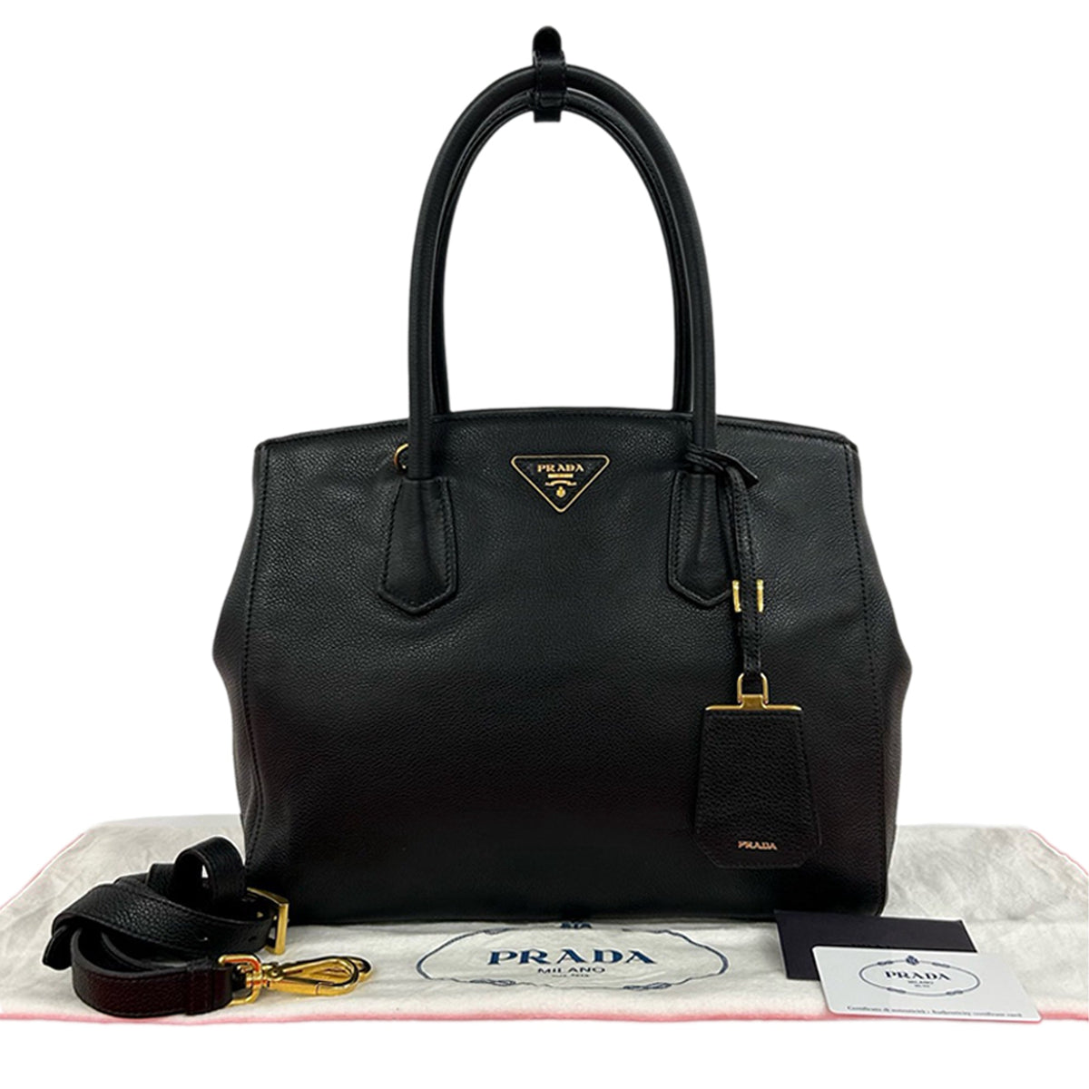 Prada Vitello Grain Satchel