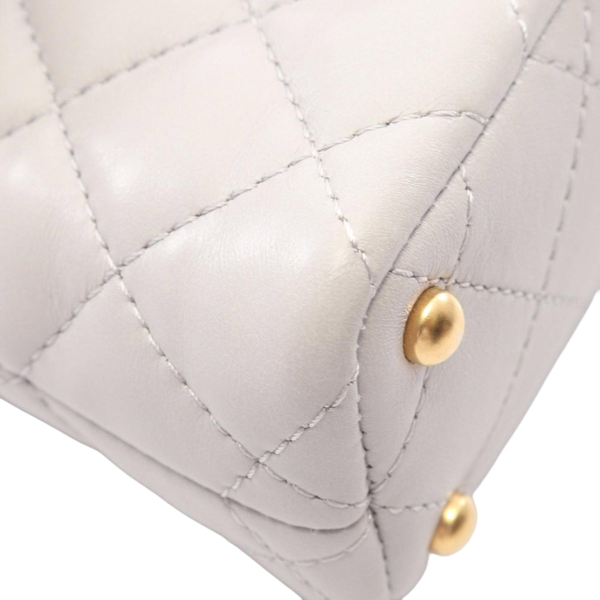 Chanel CC Quilted Lambskin Top Handle Flap