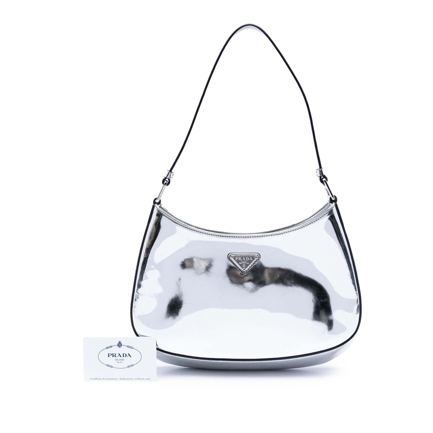 Prada Spazzolato Leather Cleo Shoulder Bag