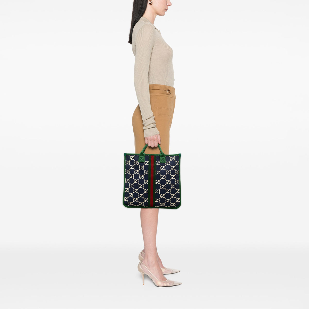 Gucci Childrens GG Nylon Web Tote