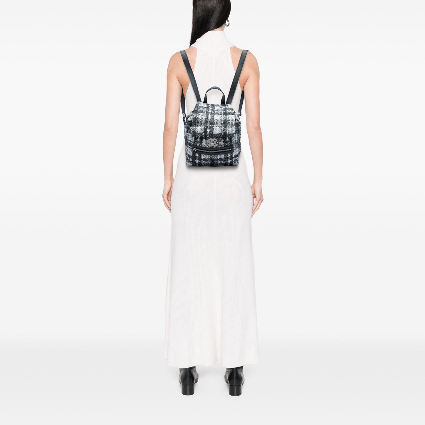 Chanel CC Nylon Tweed Printed Backpack