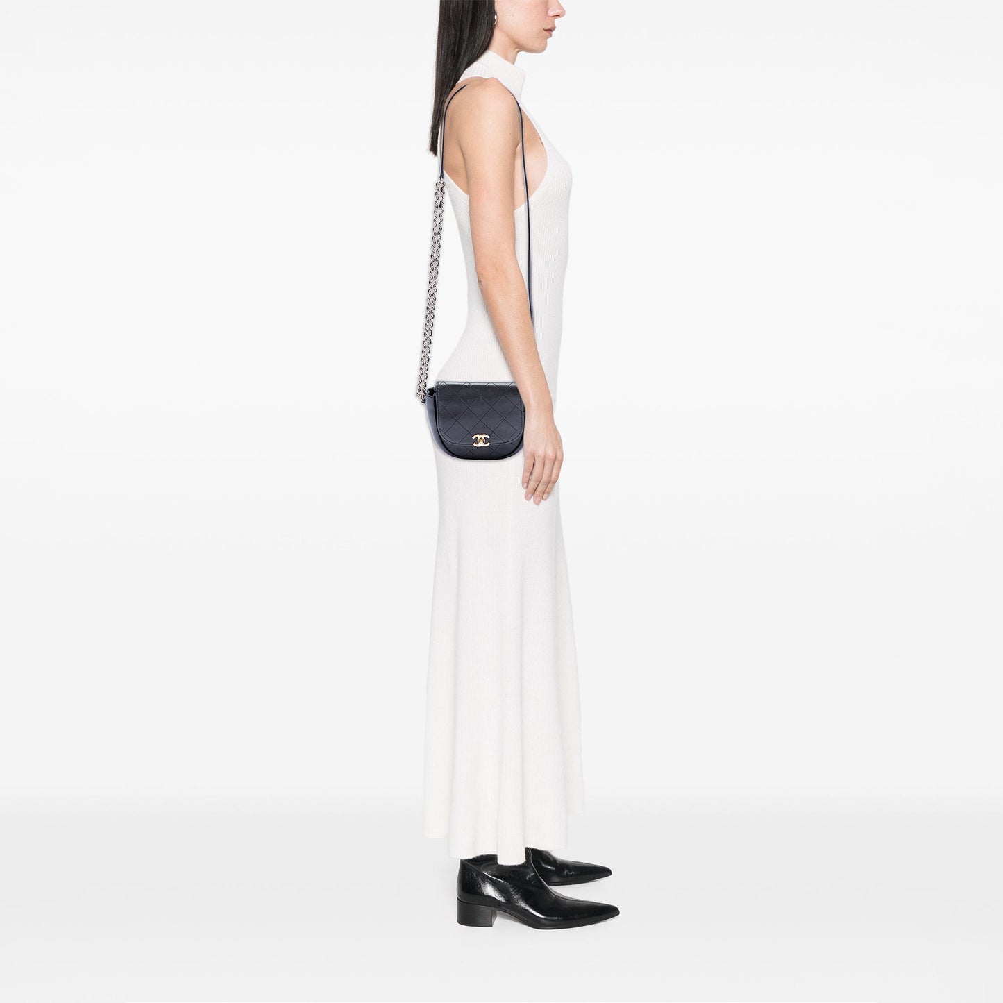 Chanel Small CC Quilted Lambskin Messenger Flap