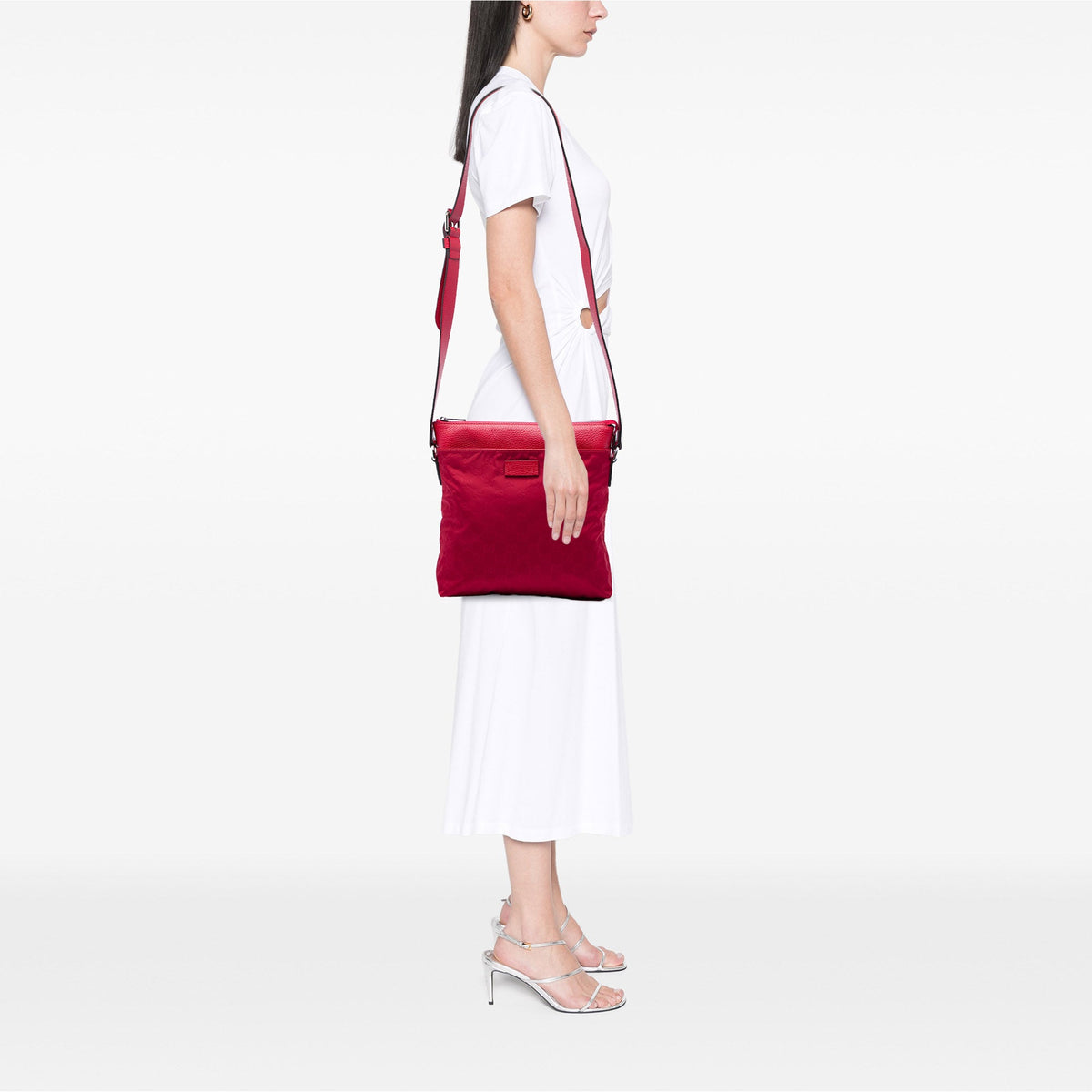 Gucci GG Nylon Flat Messenger Bag