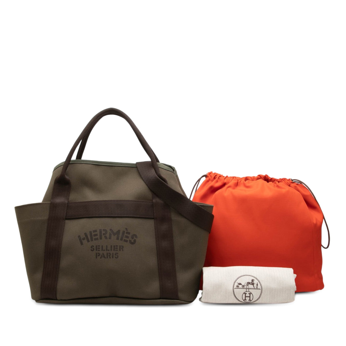 Hermès Toile Sac de Pansage Grooming Bag