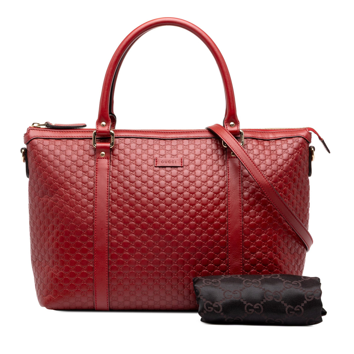 Gucci Medium Microguccissima Joy Satchel — Red
