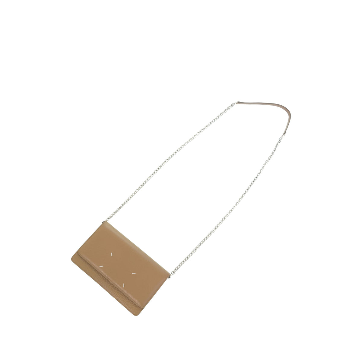 Maison Margiela Leather Wallet on Chain — Brown