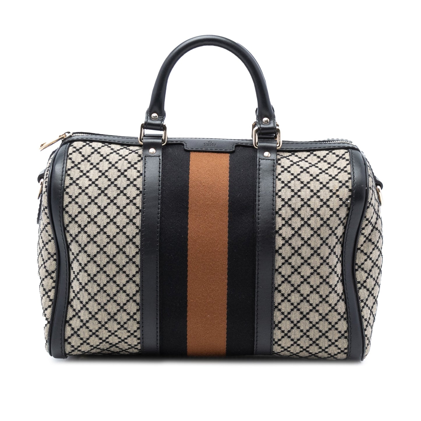 Gucci Medium Diamante Canvas Web Joy Boston Bag