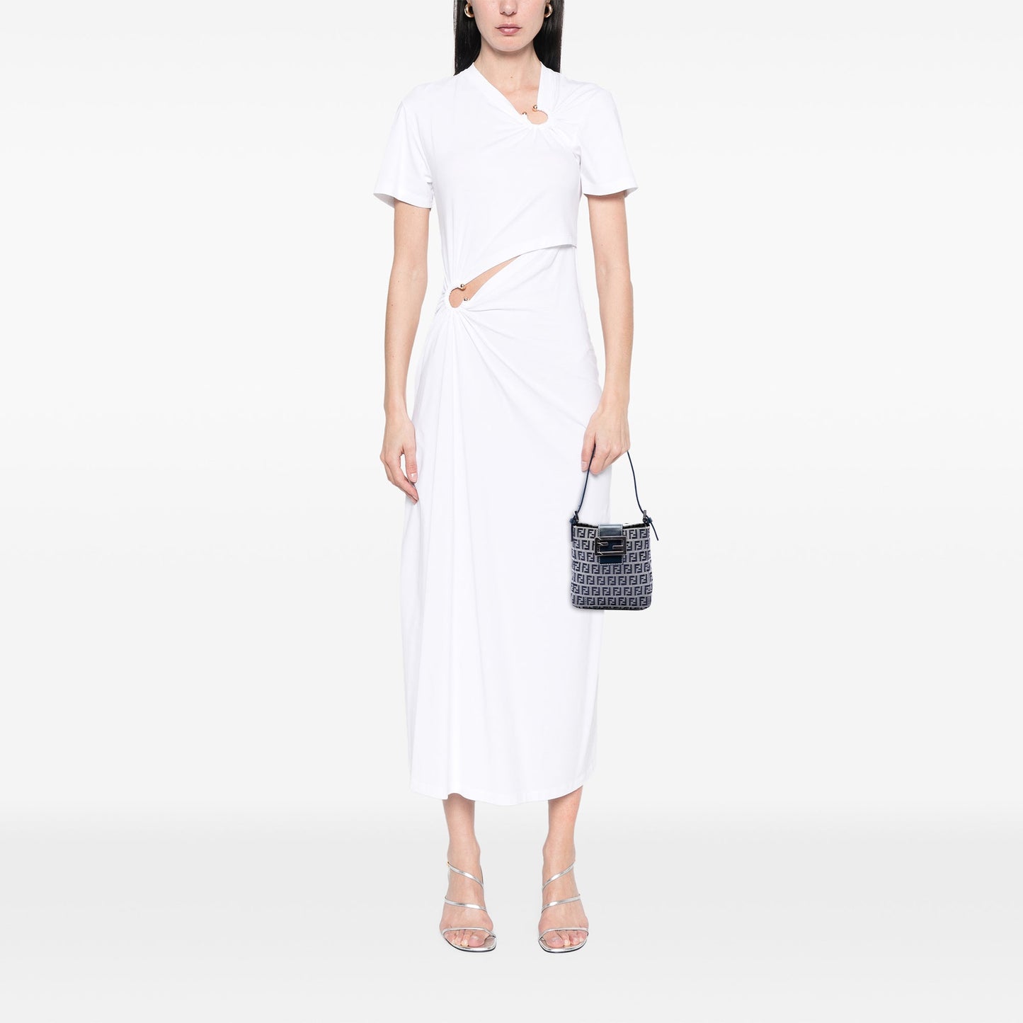 Fendi Zucchino Canvas Shoulder Bag