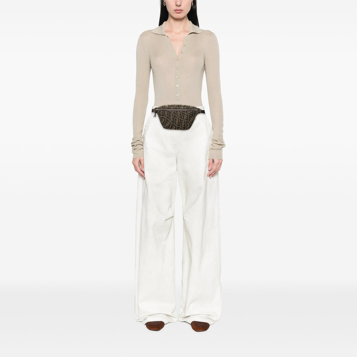 Fendi Zucchino Canvas Belt Bag