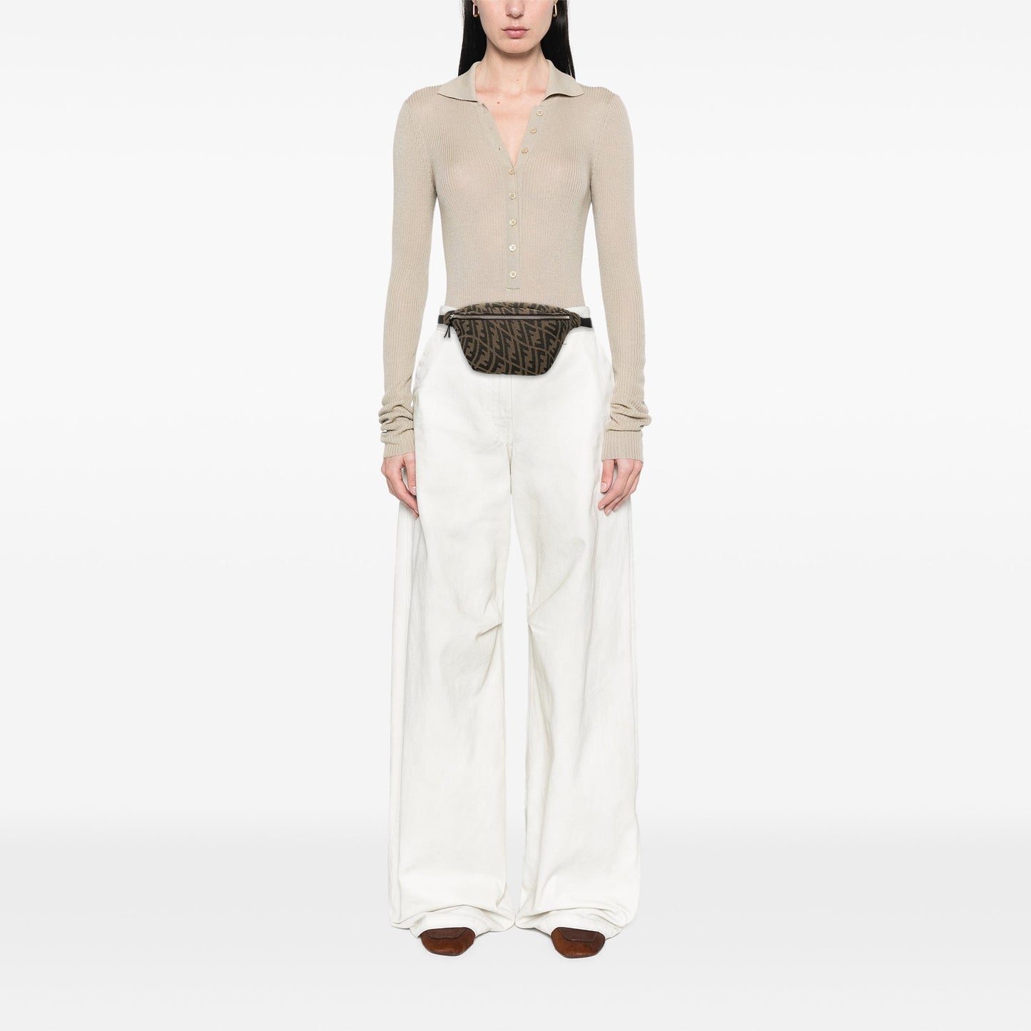 Fendi Zucchino Canvas Belt Bag