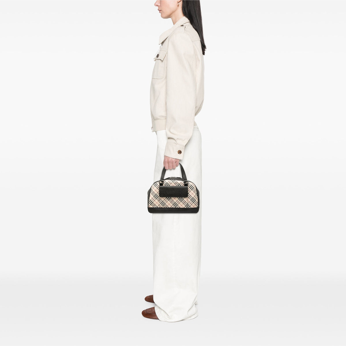 Burberry Nova Check Canvas Handbag