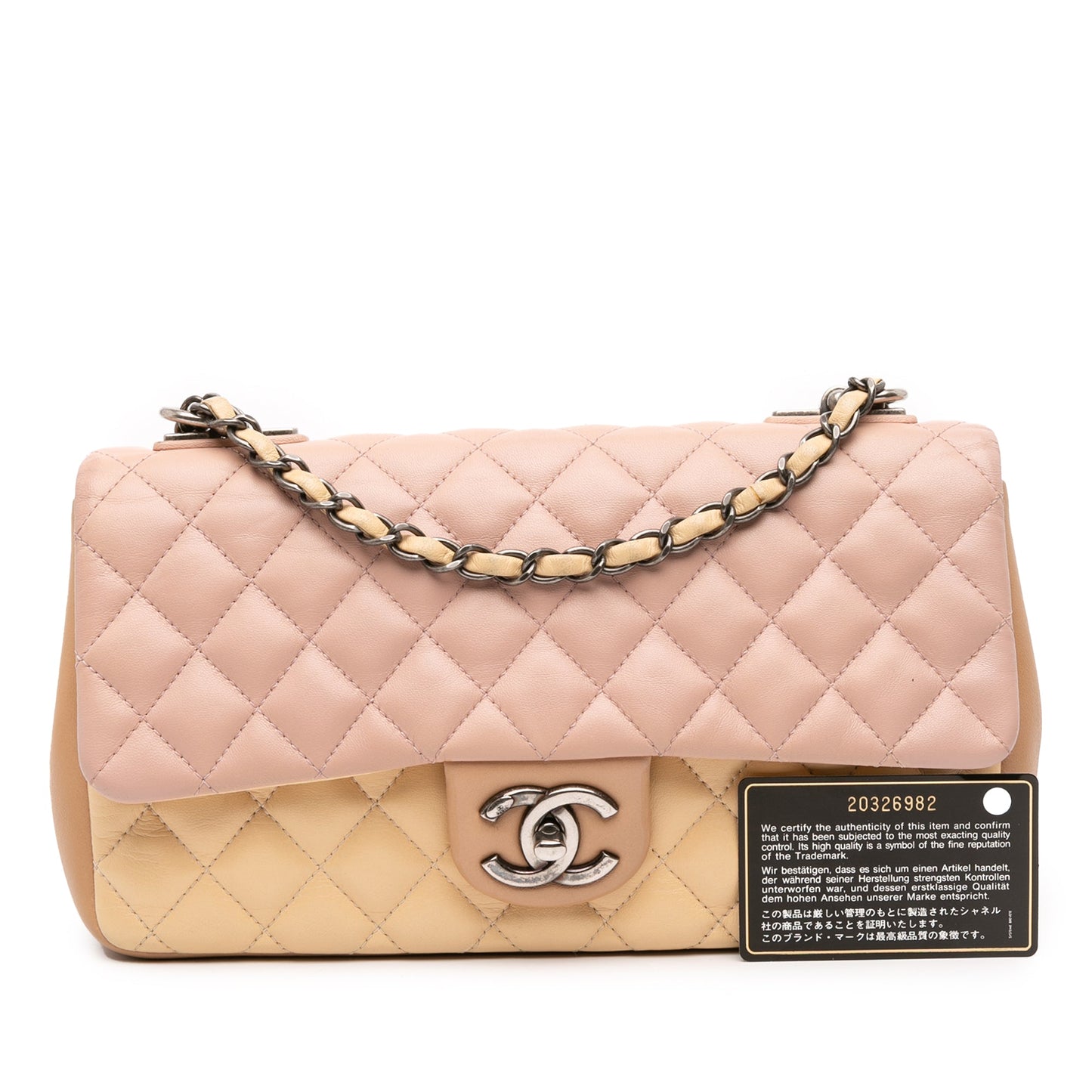 Chanel Medium Classic Tricolor Lambskin Single Flap