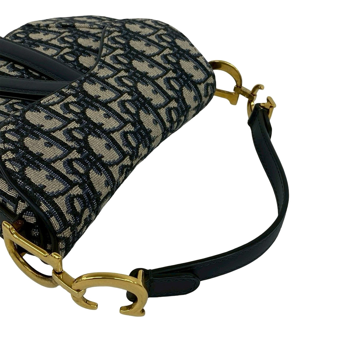 Dior Mini Oblique Canvas Saddle Bag