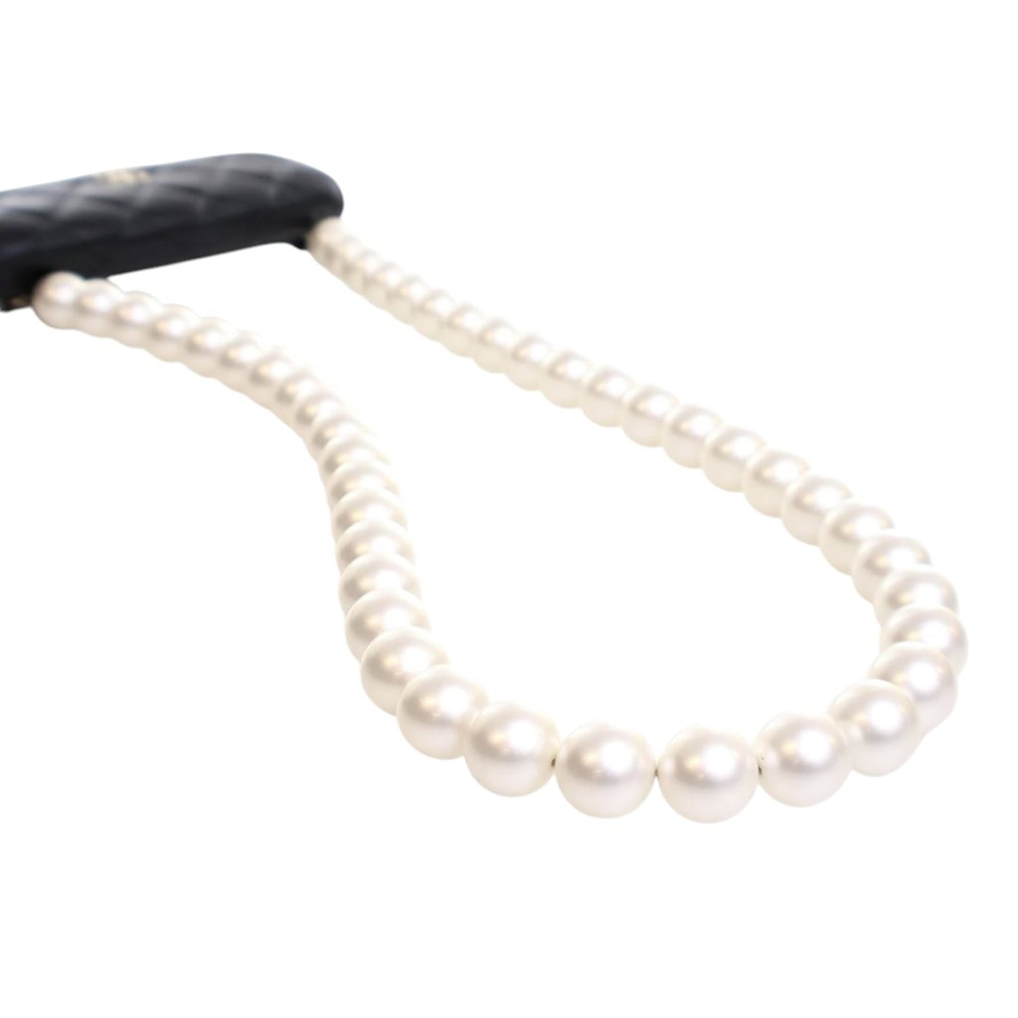 Chanel Quilted Lambskin Maxi Pearls Clutch With Chain