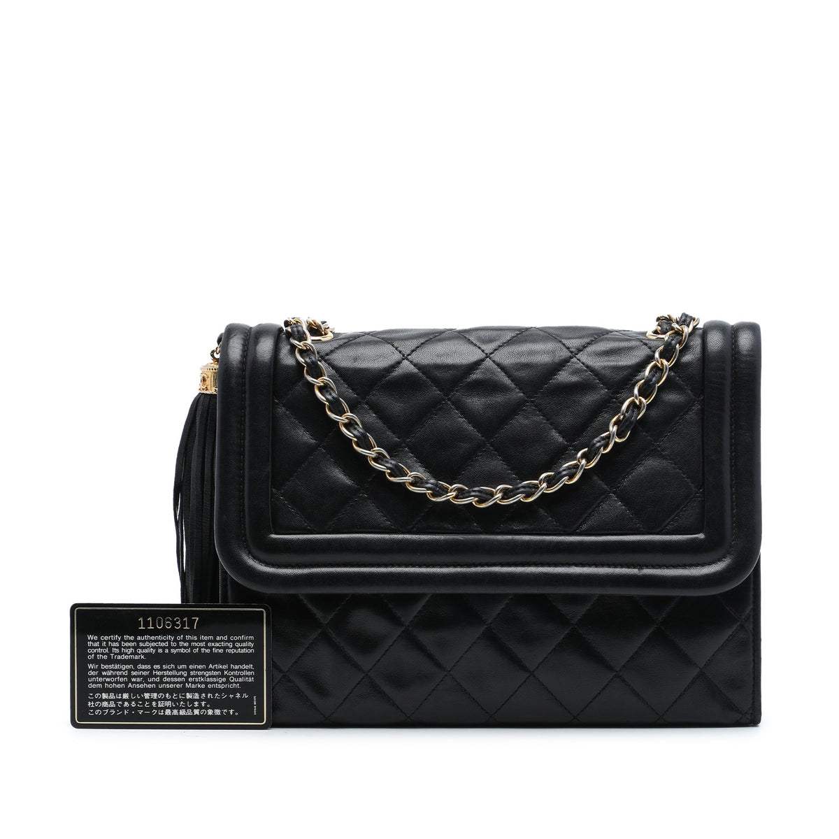 Chanel Quilted Lambskin Tassel Flap