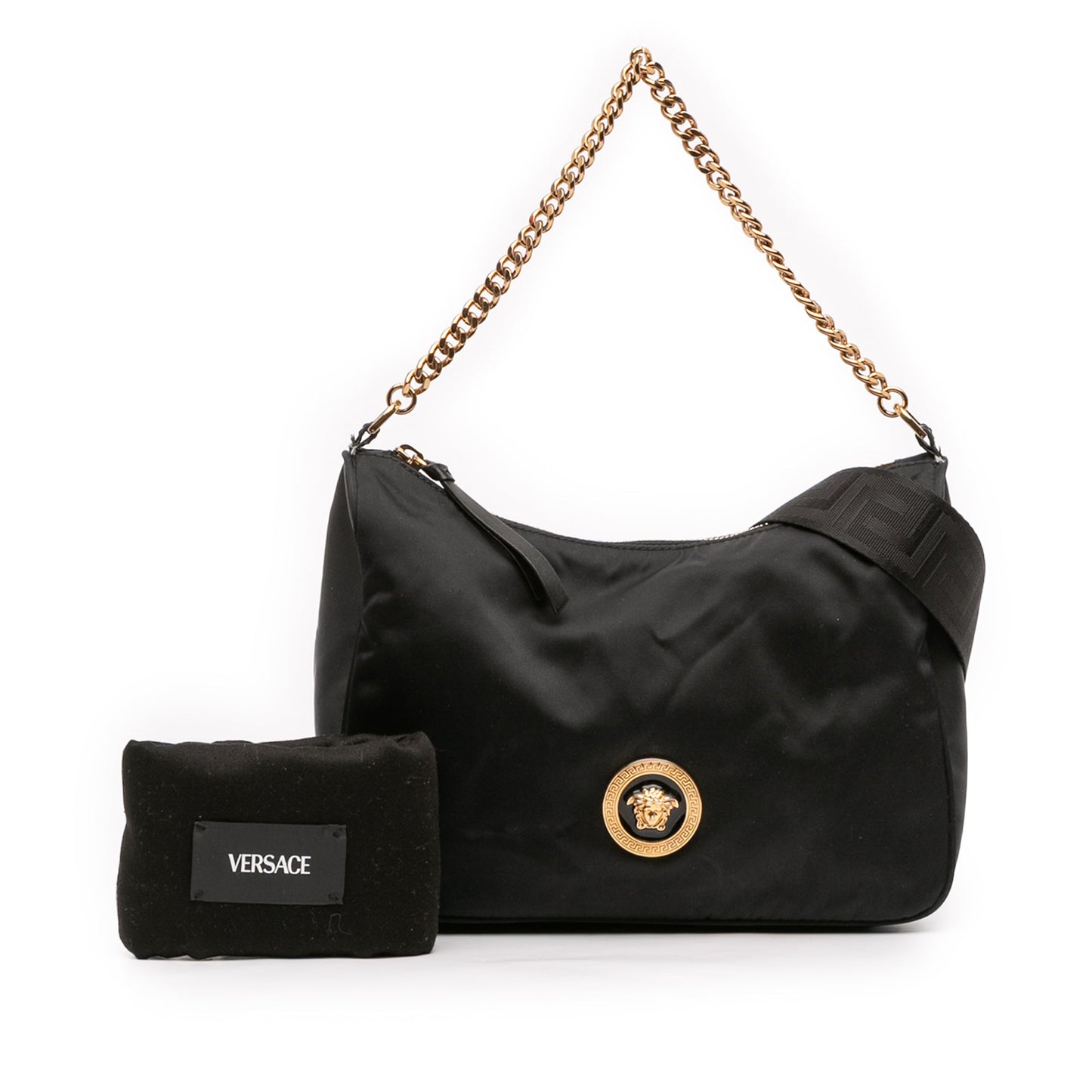 Versace Nylon Tribute La Medusa Chain Satchel