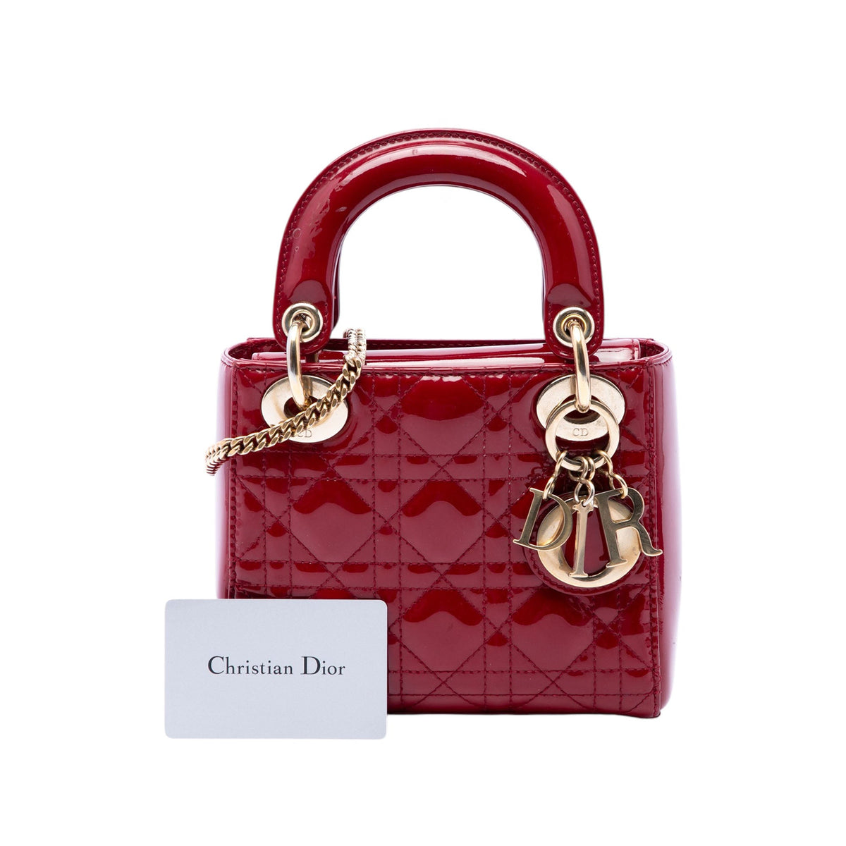 Dior Mini Patent Cannage Lady Dior