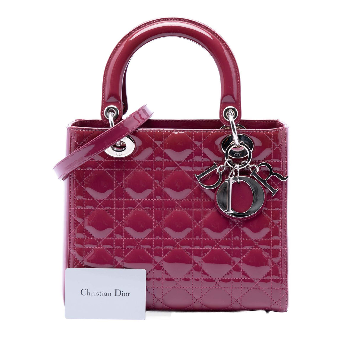Dior Medium Patent Cannage Lady Dior