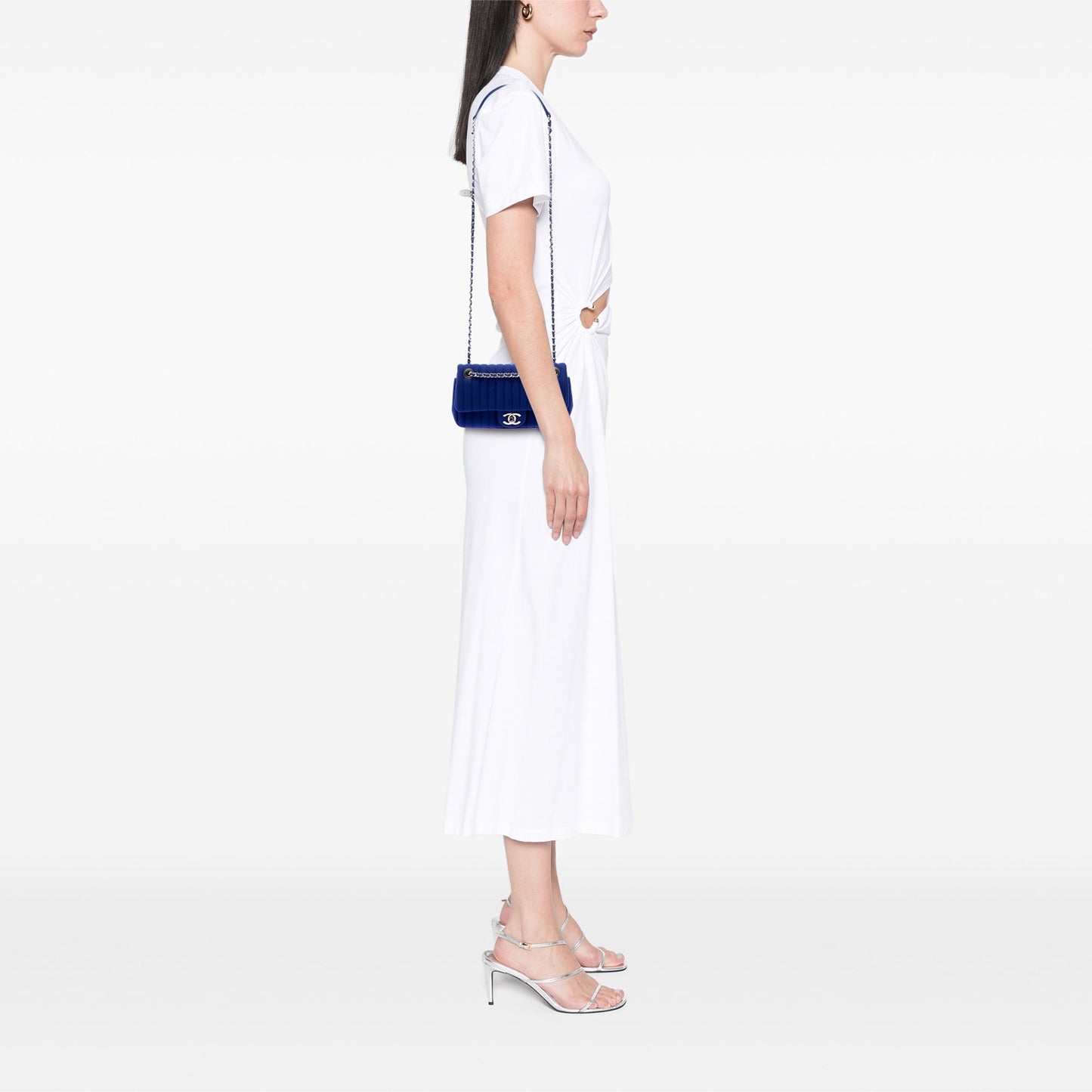Chanel Mini Vertical Quilted Jersey Single Flap