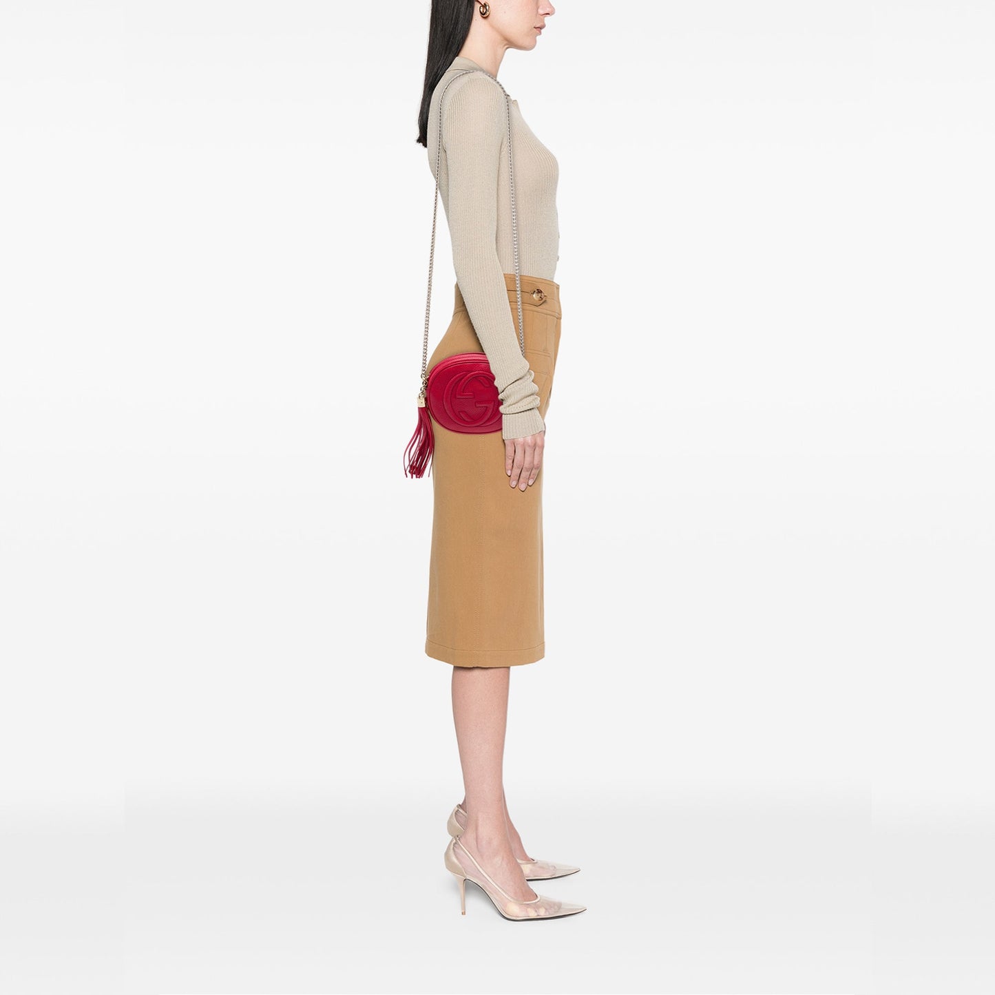 Gucci Mini Pebbled Calfskin Soho Chain Crossbody