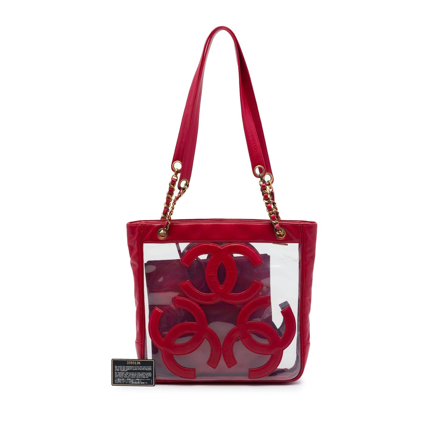 Chanel Triple CC Vinyl and Lambskin Tote