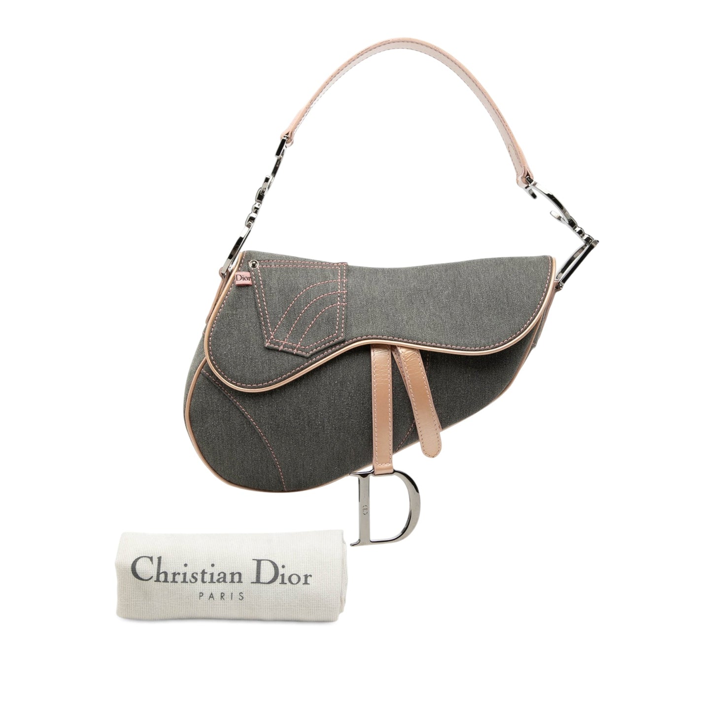 Dior Denim Jean Pocket Saddle Bag
