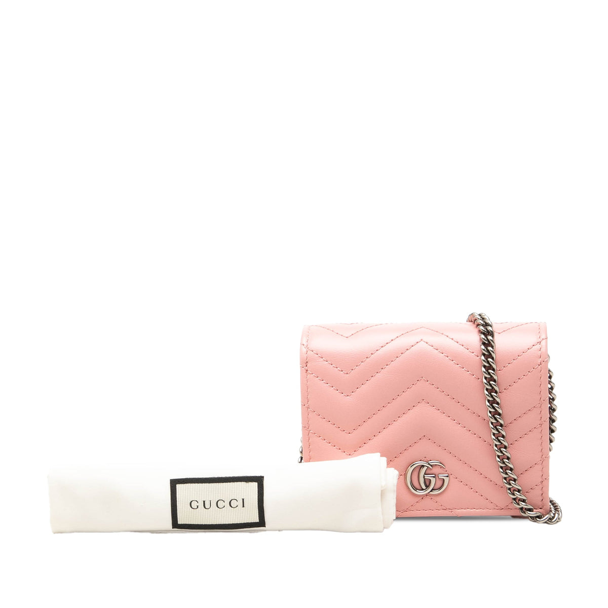 Gucci Mini GG Marmont Matelasse Calfskin Wallet On Chain