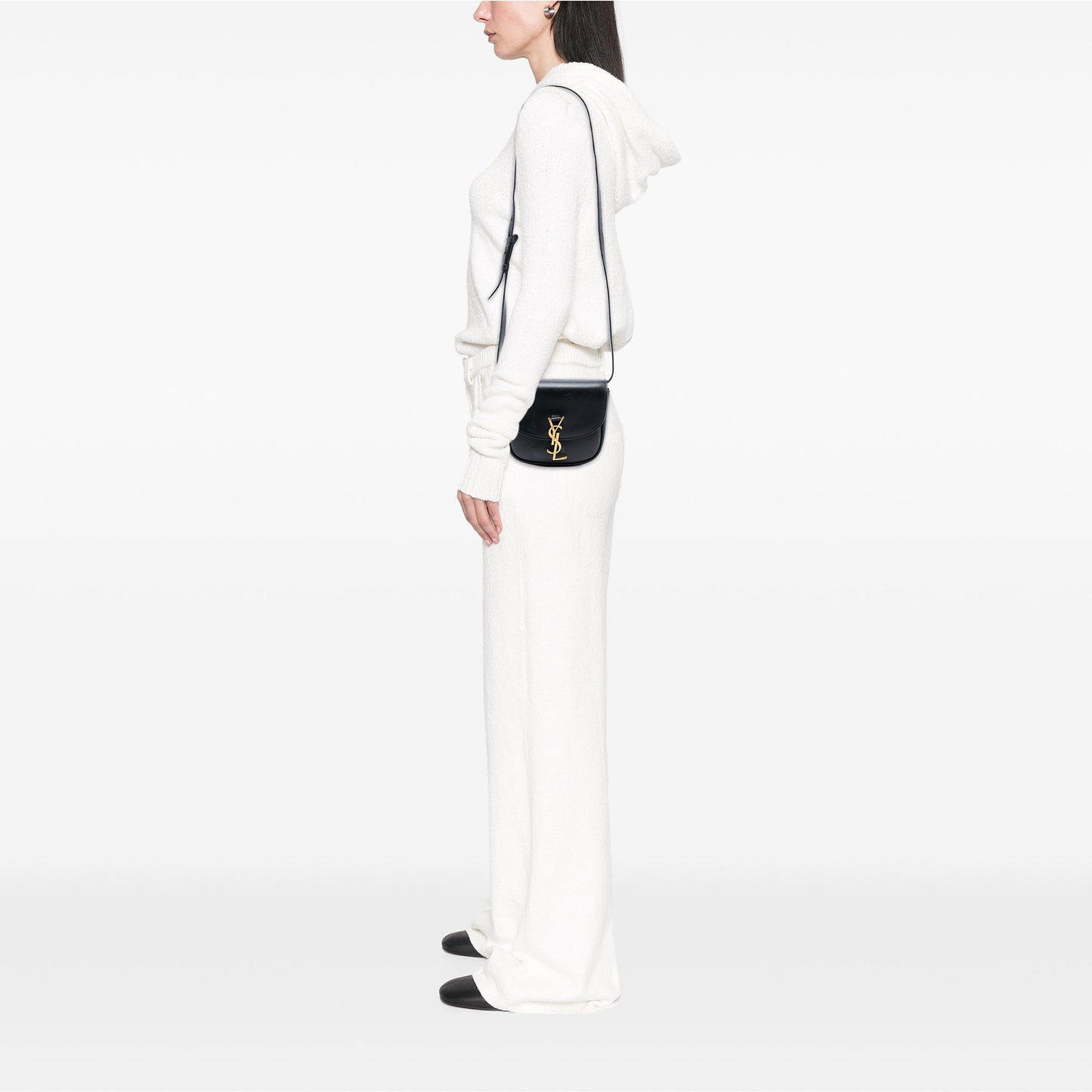 Saint Laurent Small Leather Monogram Kaia Crossbody