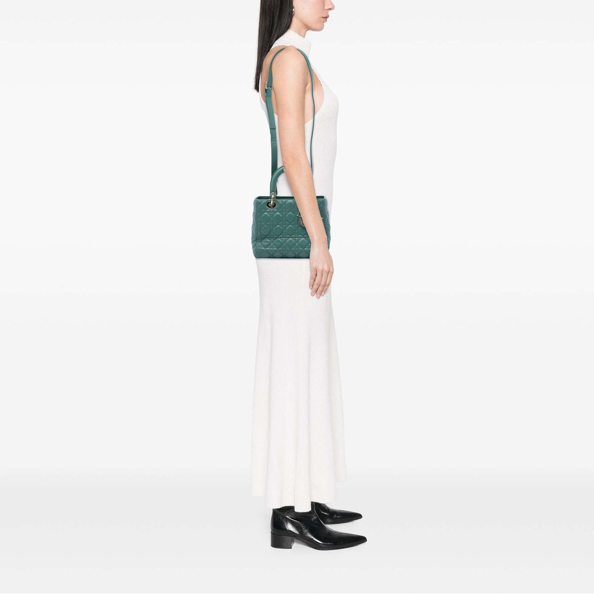 Dior Medium Lambskin Cannage Lady Dior