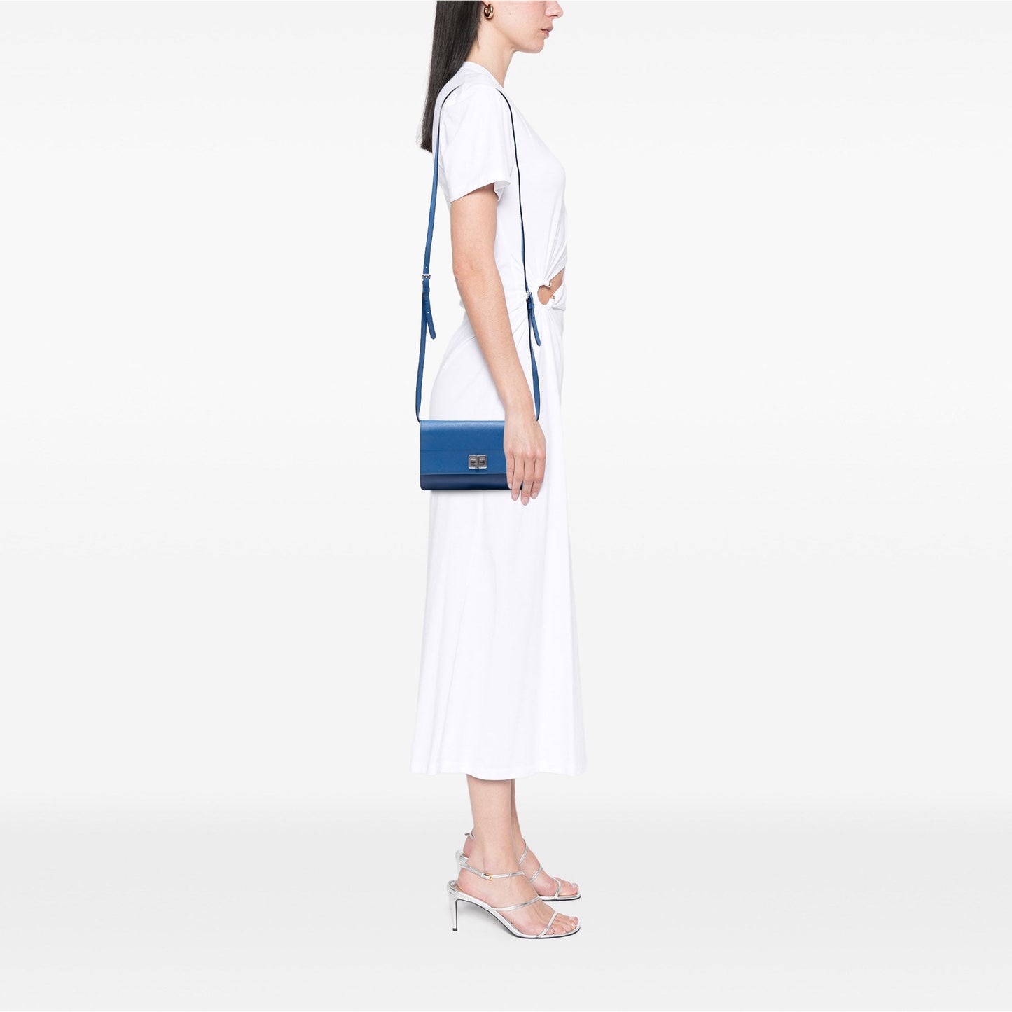 Saffiano Turn Lock Wallet on Strap